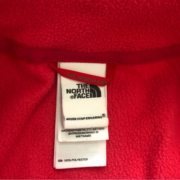 The North Face Red Fleece Half Zip Polartec Sweater - Picture 3 of 13